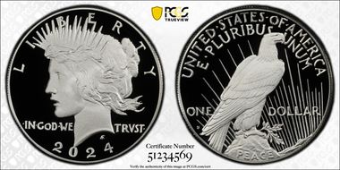 2024-S $1 Peace Dollar First Strike PR70DCAM