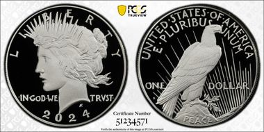 2024-S $1 Peace Dollar First Strike PR70DCAM