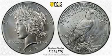 2024 $1 Peace Dollar First Strike MS70