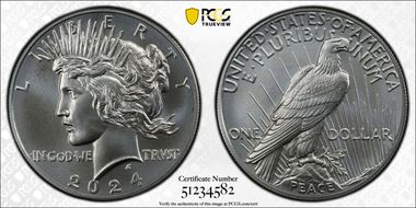 2024 $1 Peace Dollar First Strike MS70
