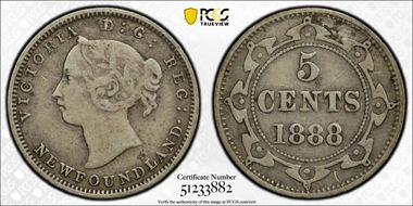 1888 5C NF3 Dot VF35