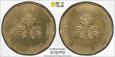 (c.1986) $1 Tok TT-100.23  Var Bronze Plated Ni MS63