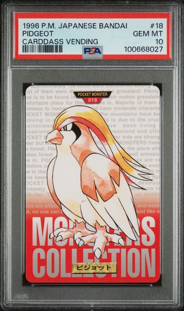 Pidgeot card PSA 10, cert 100668027