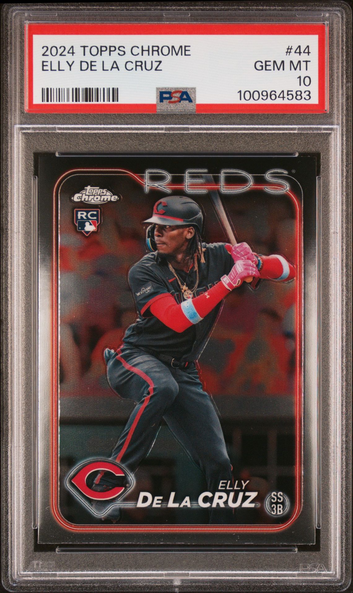 2024 Topps Chrome Elly De La Cruz #44 Gem Mt 10 front