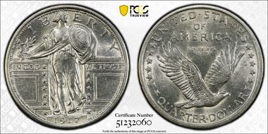 1917 25C Type 1 AU58FH