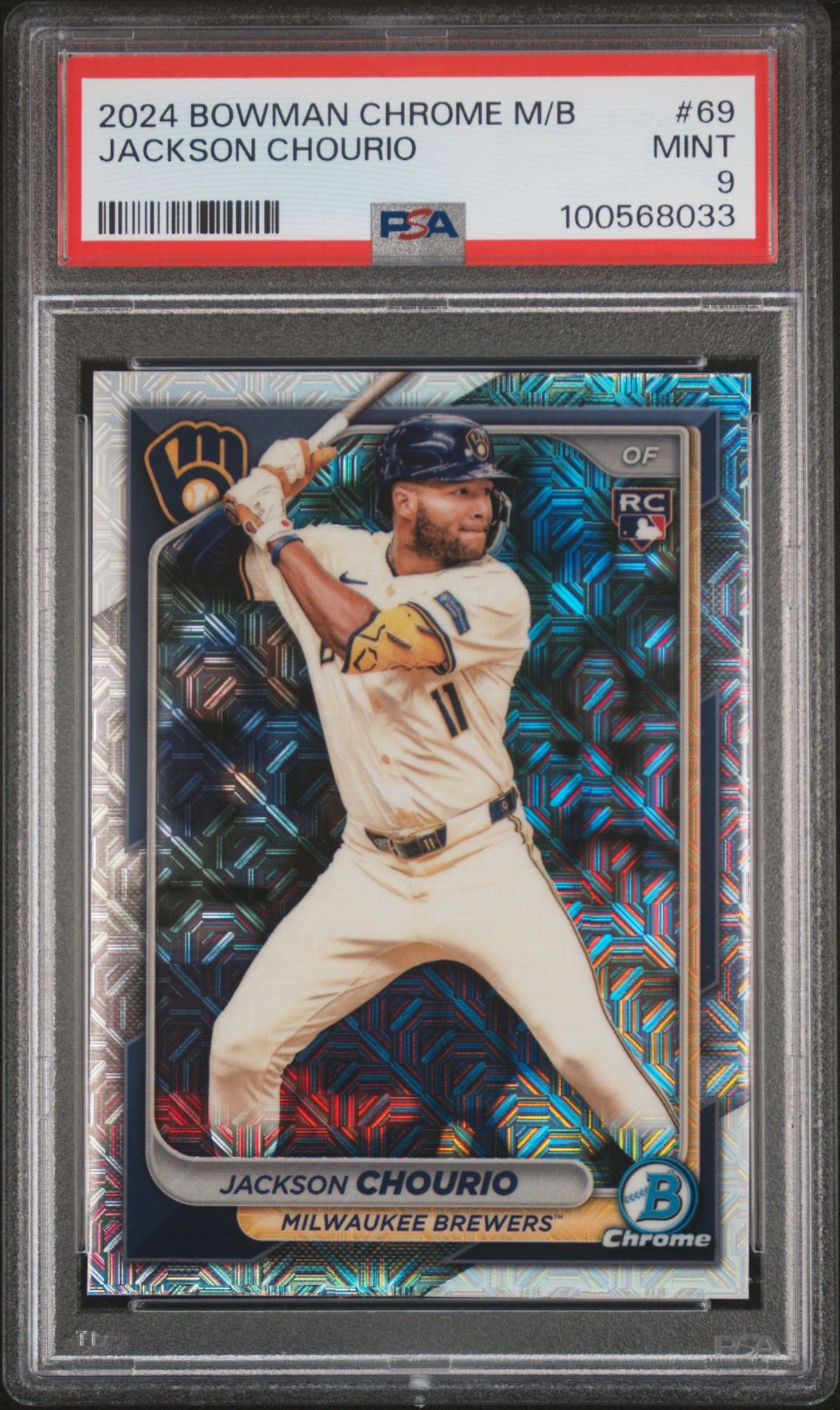 2024 Bowman Chrome Mega Box Jackson Chourio #69 Mint 9 front