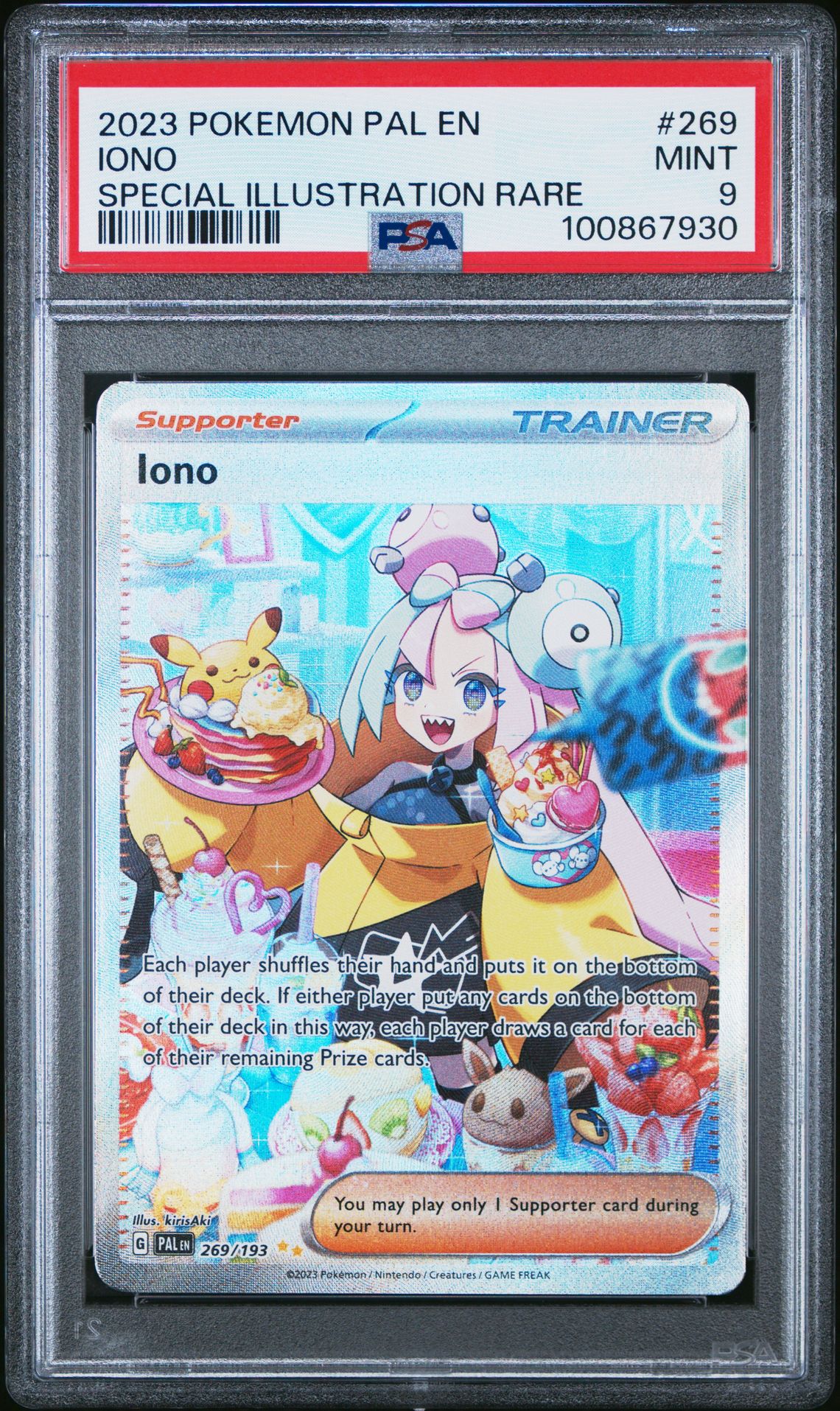 2023 Pokemon Pal En-Paldea Evolved Iono #269 (Special Illustration Rare) Mint 9 front