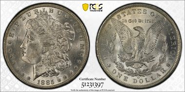 1885-O $1 MS62