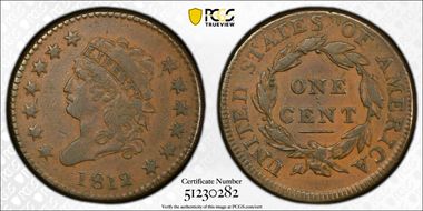 1812 1C Small Date VF30BN