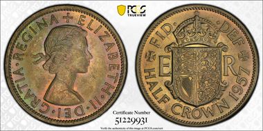 1957 1/2 Cr S-4145 MS65