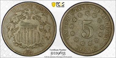 1872 5C MPD FS-307 VF25