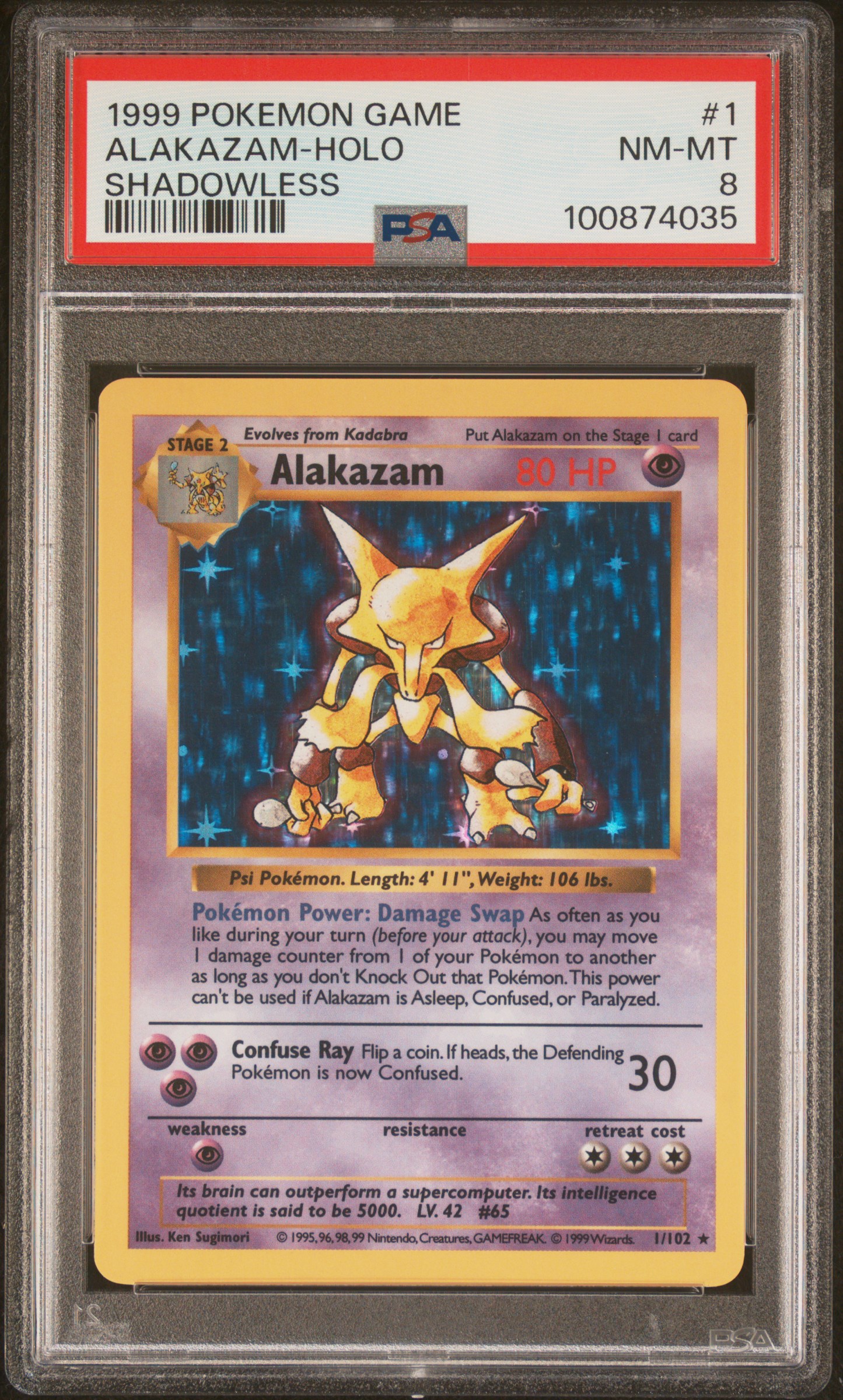 CheddarsCardTradingCo's 2003 Pokemon Skyridge Raikou-Holo #H26 PSA