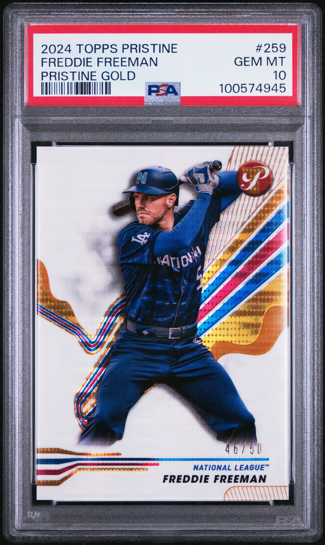 2024 Topps TOPPS PRISTINE PRISTINE GOLD #259 Freddie Freeman front
