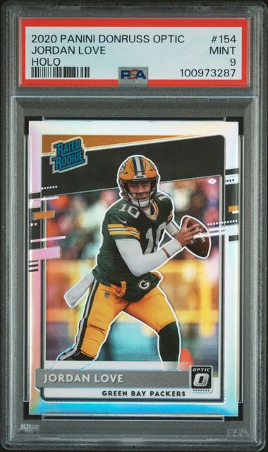 2020 Panini Donruss Optic Jordan Love #154 (Holo) Mint 9 front