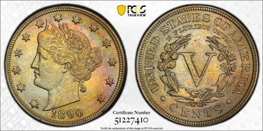 1890 5C AU58+