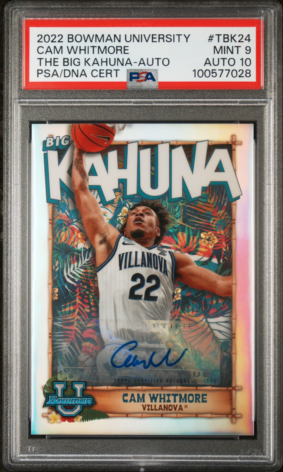 2022 Bowman Chrome BOWMAN CHROME UNIVERSITY THE BIG KAHUNA AUTO #TBK24 Cam Whitmore front