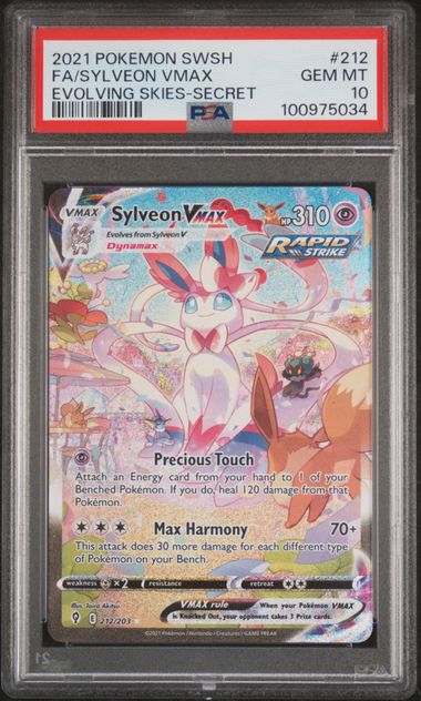 Sylveon VMAX original PSA slab, certificate 100975034