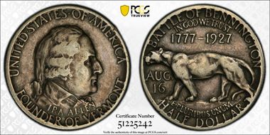 1927 50C Vermont VF30