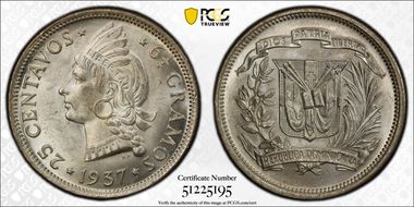 1937 25C MS65
