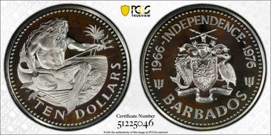 1976-FM $10 Independence PR68DCAM