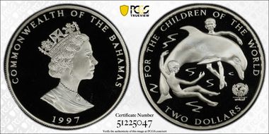 1997 $2 UNICEF PR69DCAM