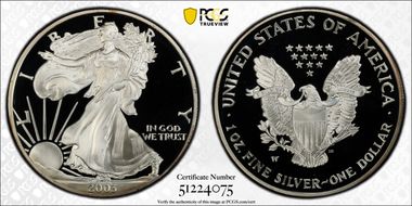 2003-W $1 Silver Eagle PR69DCAM
