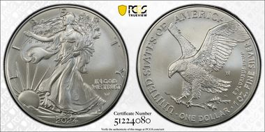 2024-W $1 Burnished Silver Eagle SP70