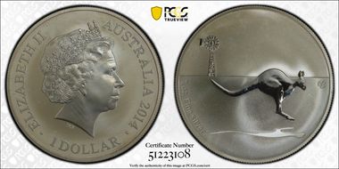 2014 $1 Kangaroo at Sunset F15 Privy N1