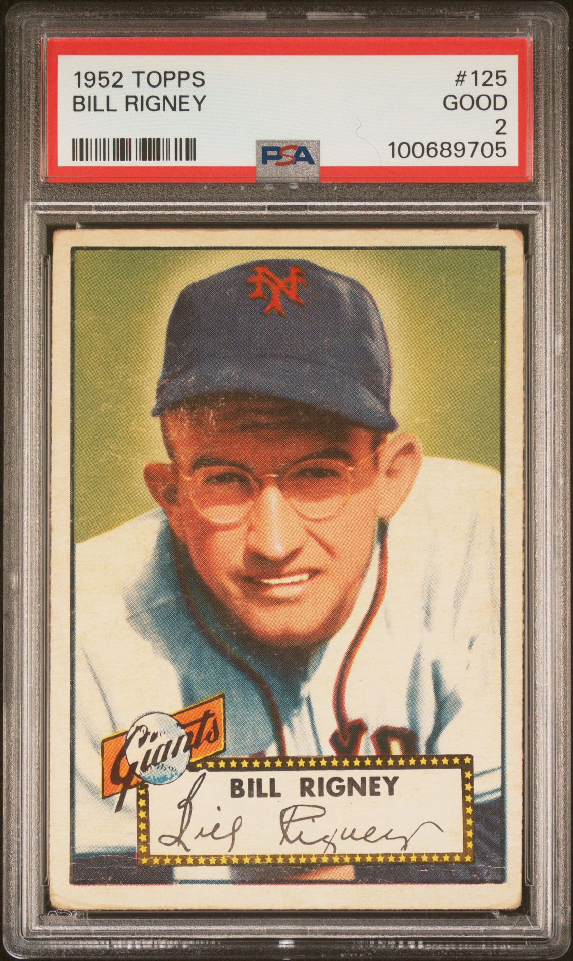 1952 Topps TOPPS #125 Bill Rigney front