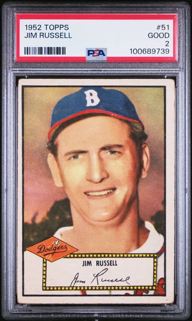 1952 Topps Red #51 Russell front