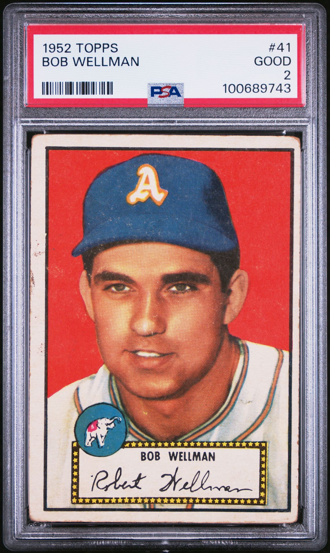 1952 Topps Red #41 Bob Wellman front