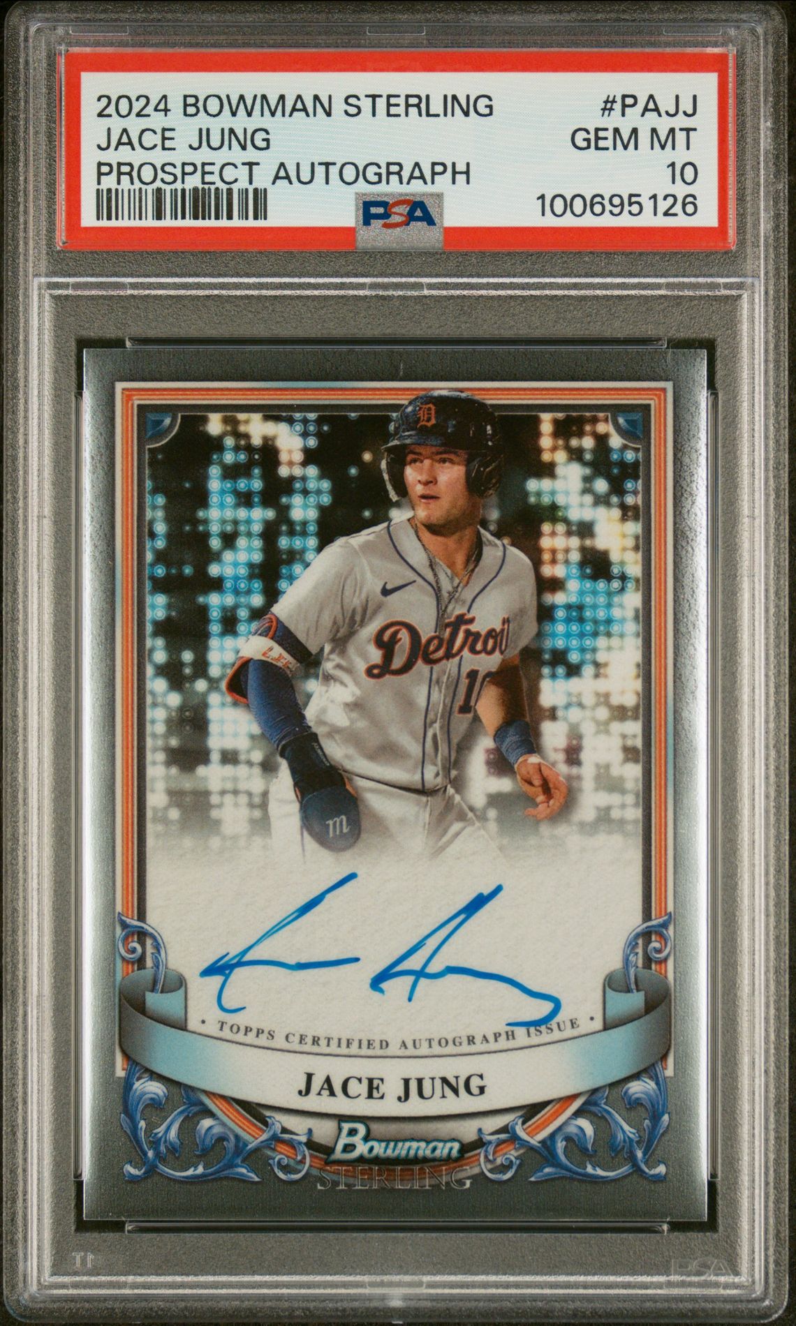 2024 Bowman BOWMAN STERLING PROSPECT AUTOGRAPHS Jace Jung front