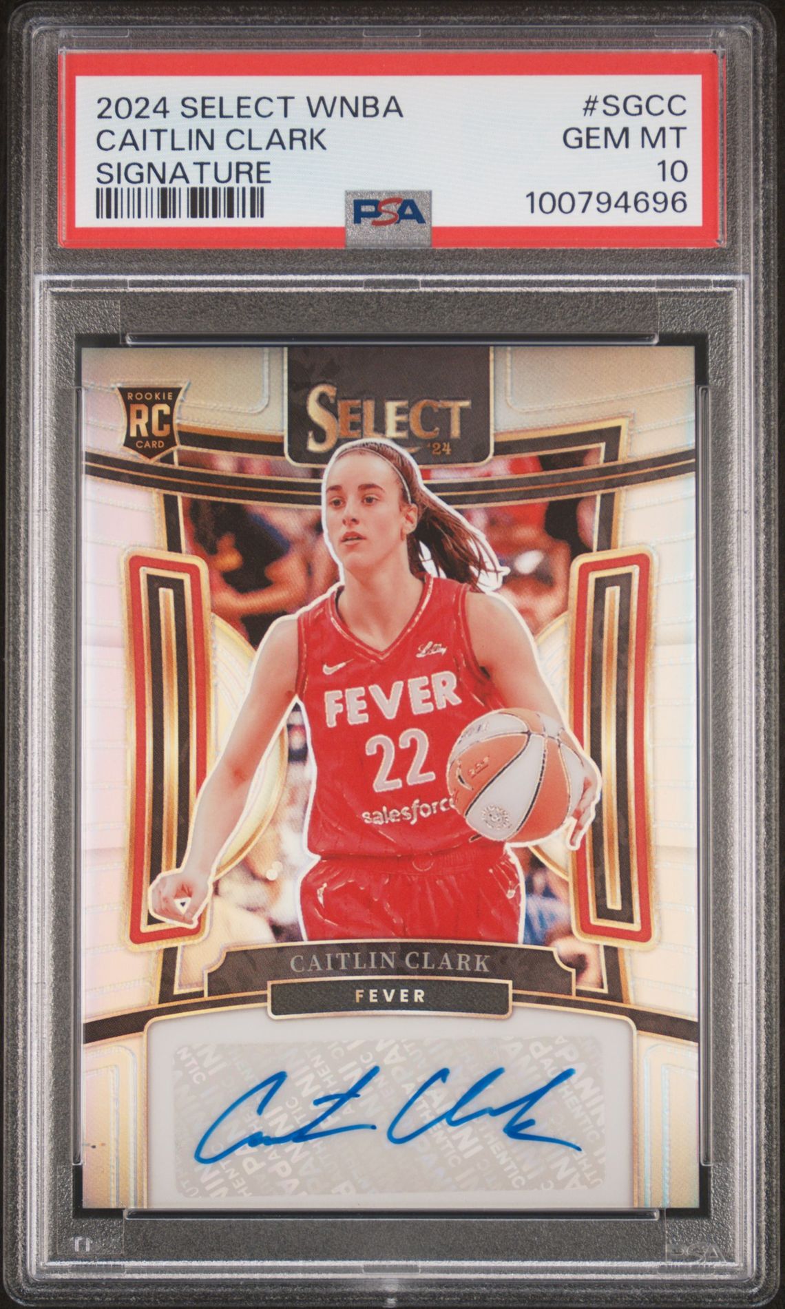 2024 Panini PANINI SELECT WNBA SIGNATURES #SGCC Caitlin Clark front