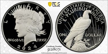 2024-S $1 Peace Dollar First Strike PR70DCAM