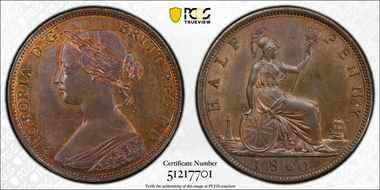 1860 1/2D S-3956 PR64+ BN