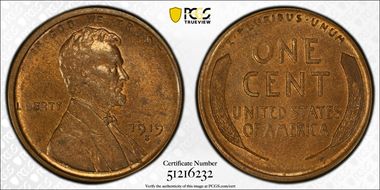 1919-S 1C MS64BN
