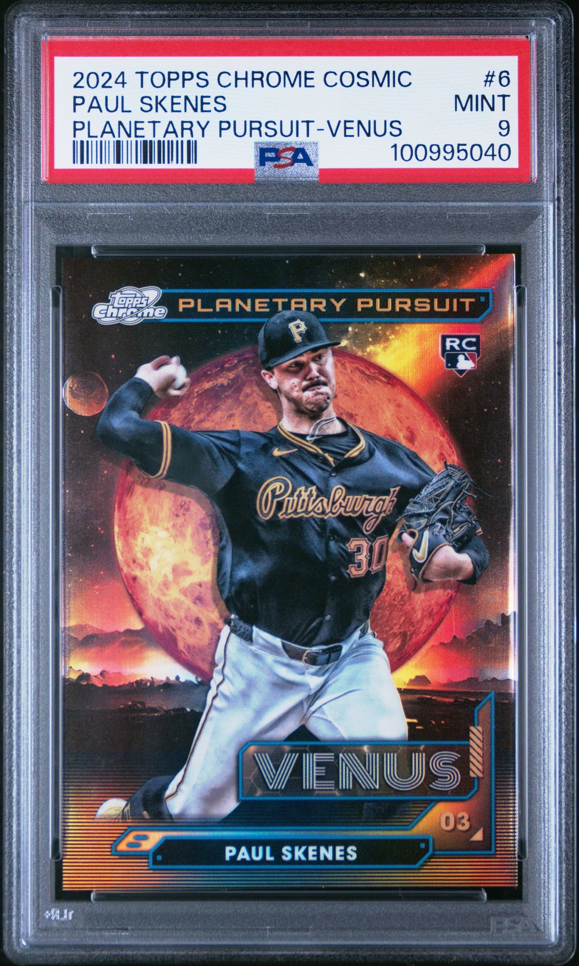 2024 Topps Chrome Cosmic Planetary Pursuit Paul Skenes #6 (Planetary Pursuit-Venus) Mint 9 front