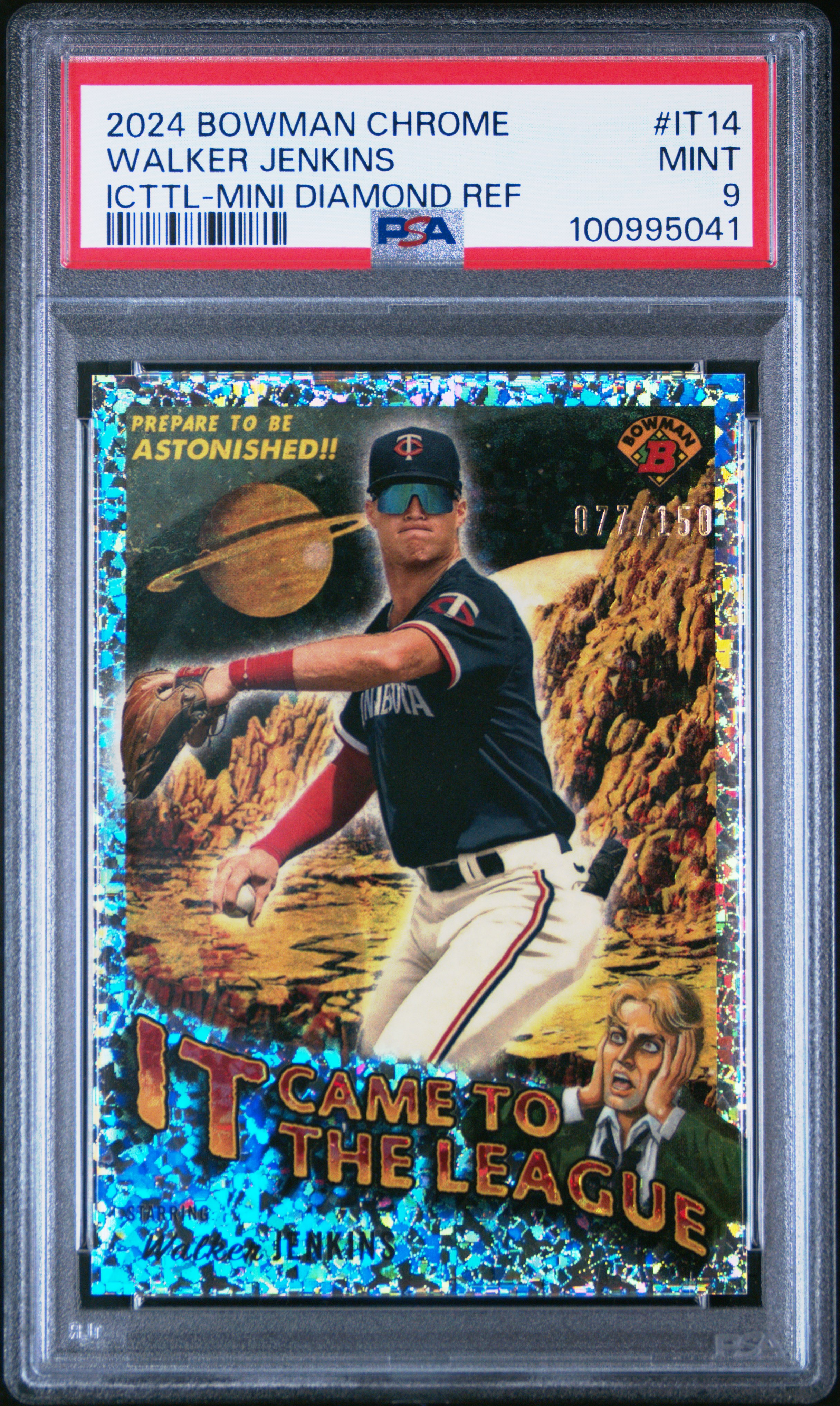 2024 Bowman Chrome It Came To The League Walker Jenkins #It14 (Icttl-Mini Diamond Ref) Mint 9 front