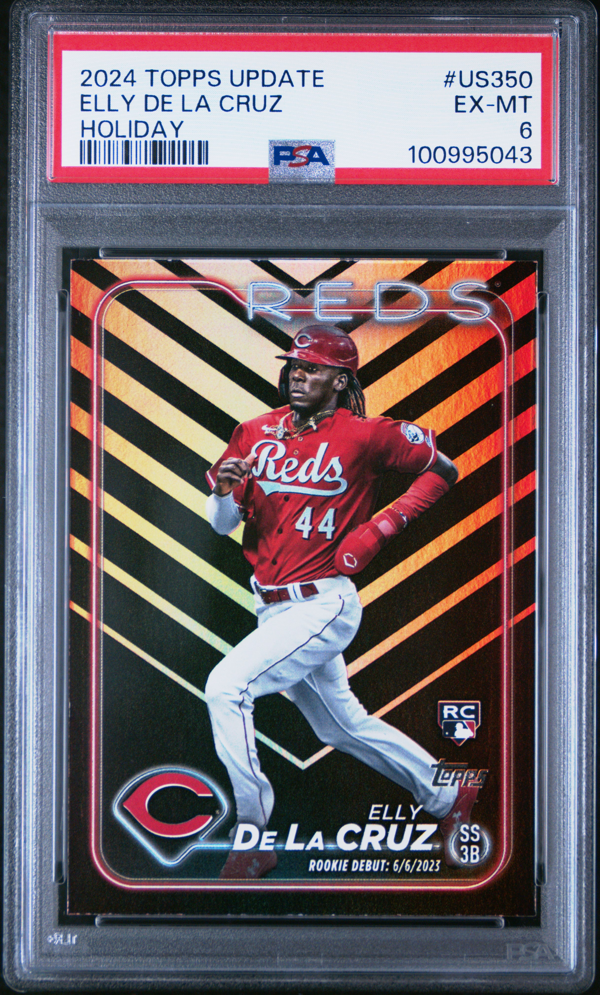 2024 Topps Update Elly De La Cruz #Us350 (Holiday) Ex-Mt 6 front