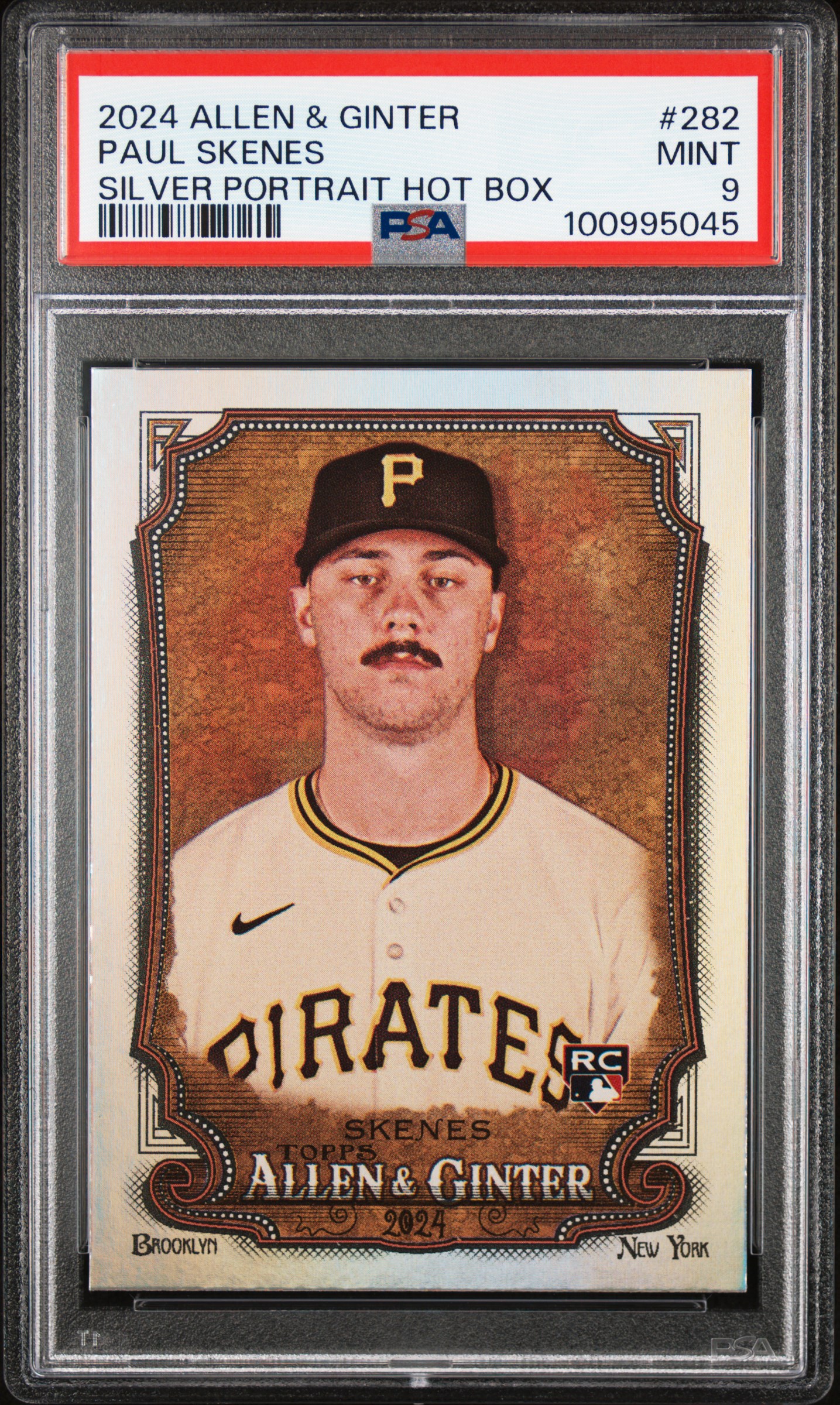 2024 Topps Allen & Ginter Paul Skenes #282 (Silver Portrait Hot Box) Mint 9 front