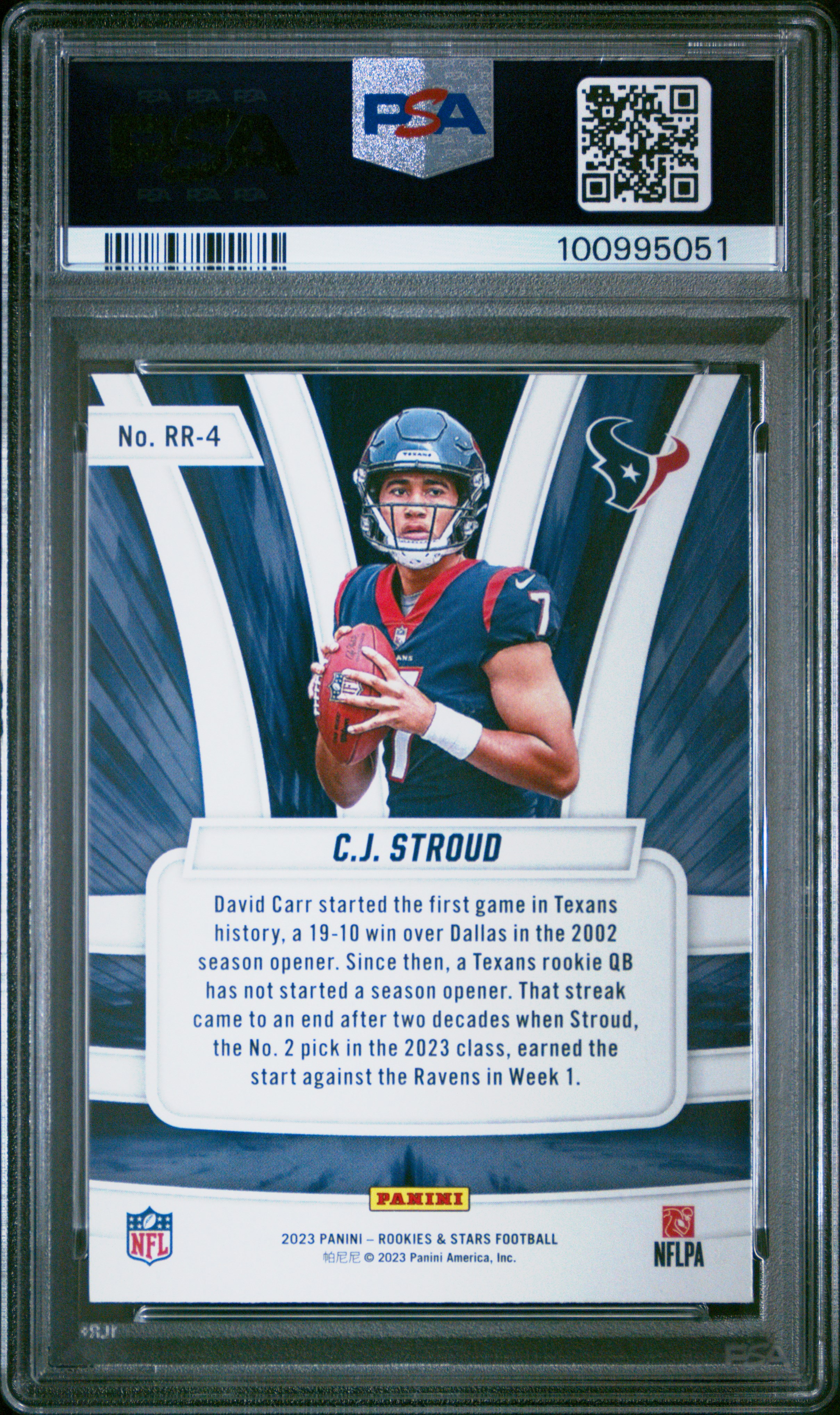 2023 Panini Rookies & Stars Rookie Rush Cj Stroud #Rr4 Nm-Mt 8 back