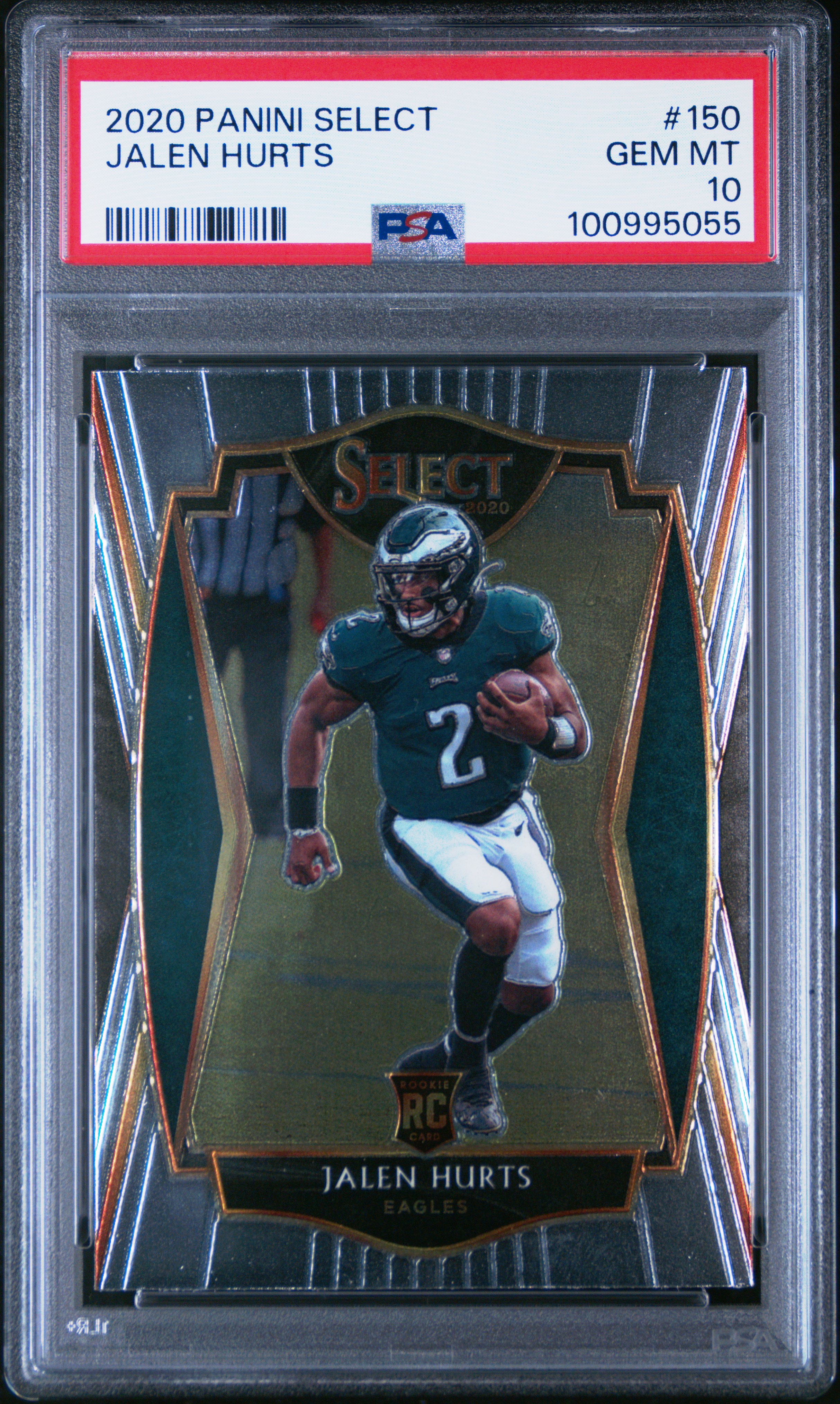 2020 Panini Select Jalen Hurts #150 Gem Mt 10 front