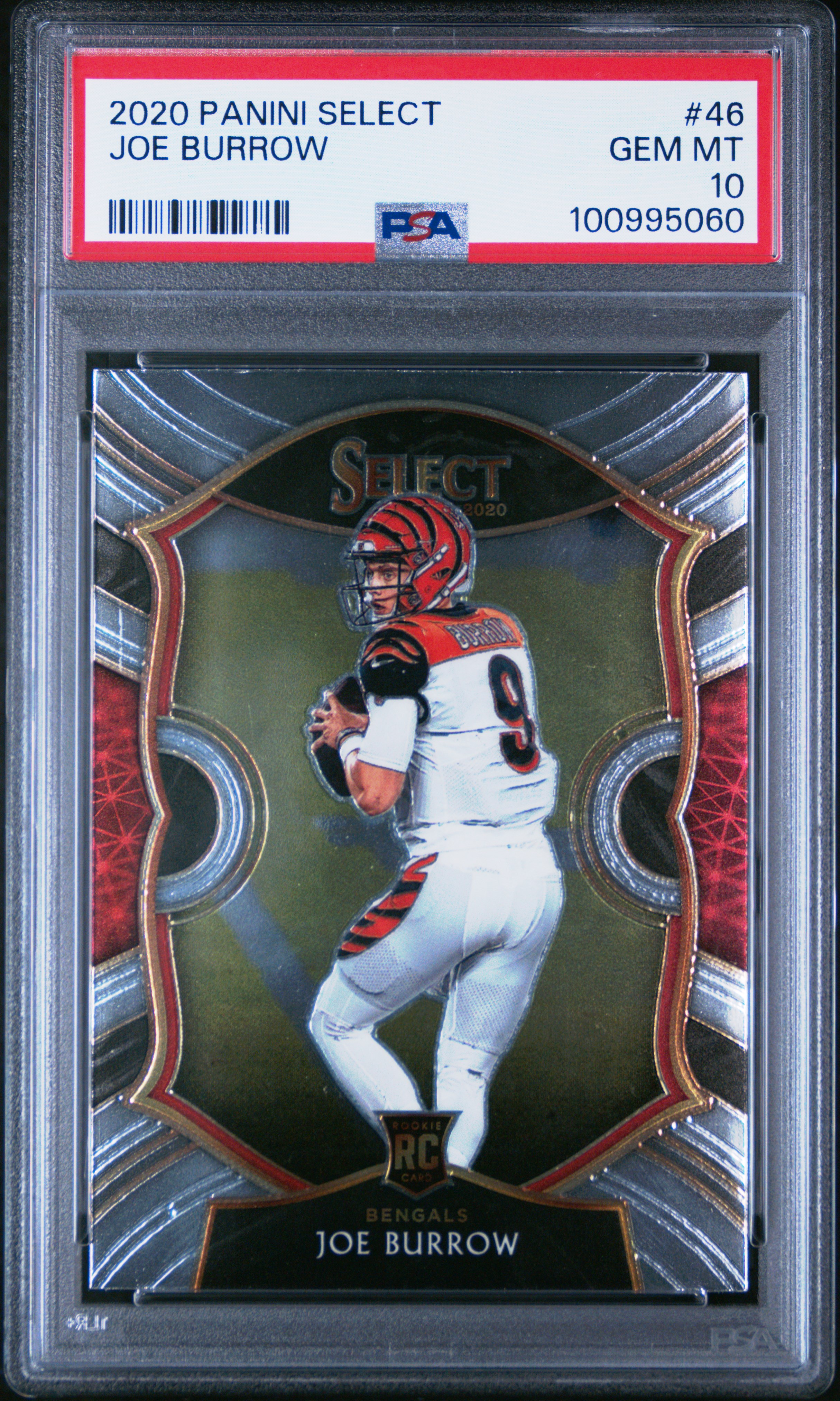 2020 Panini Select Joe Burrow #46 Gem Mt 10 front
