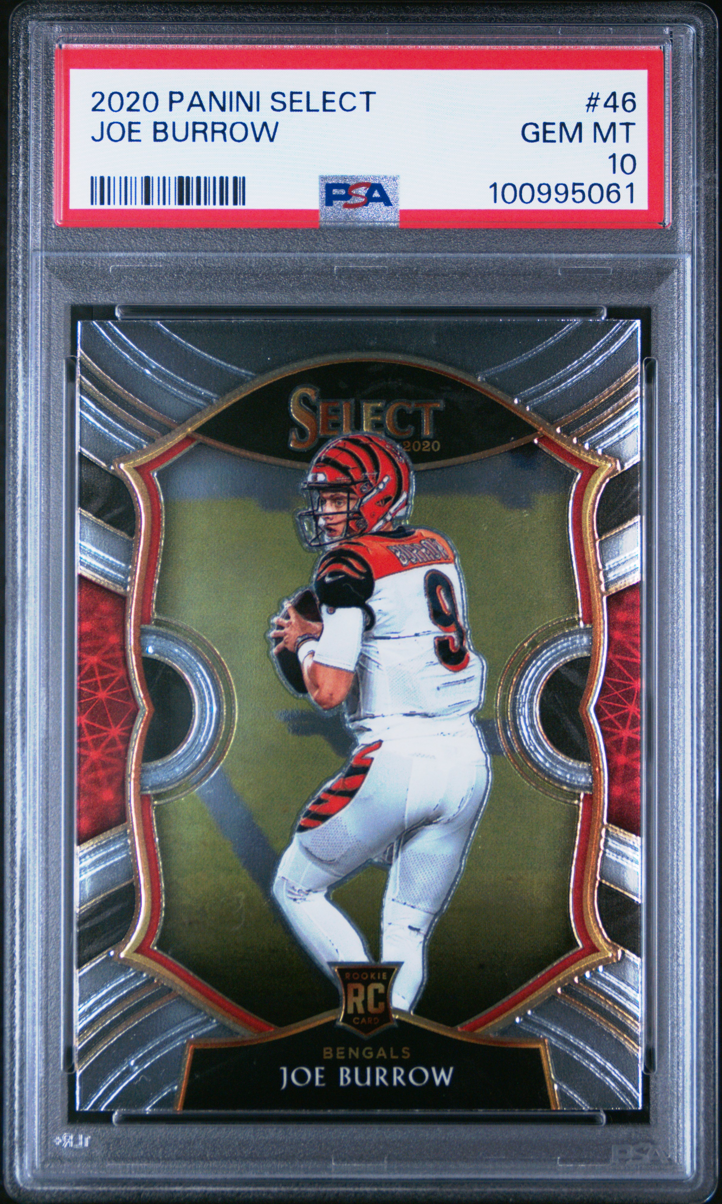 2020 Panini Select Joe Burrow #46 Gem Mt 10 front