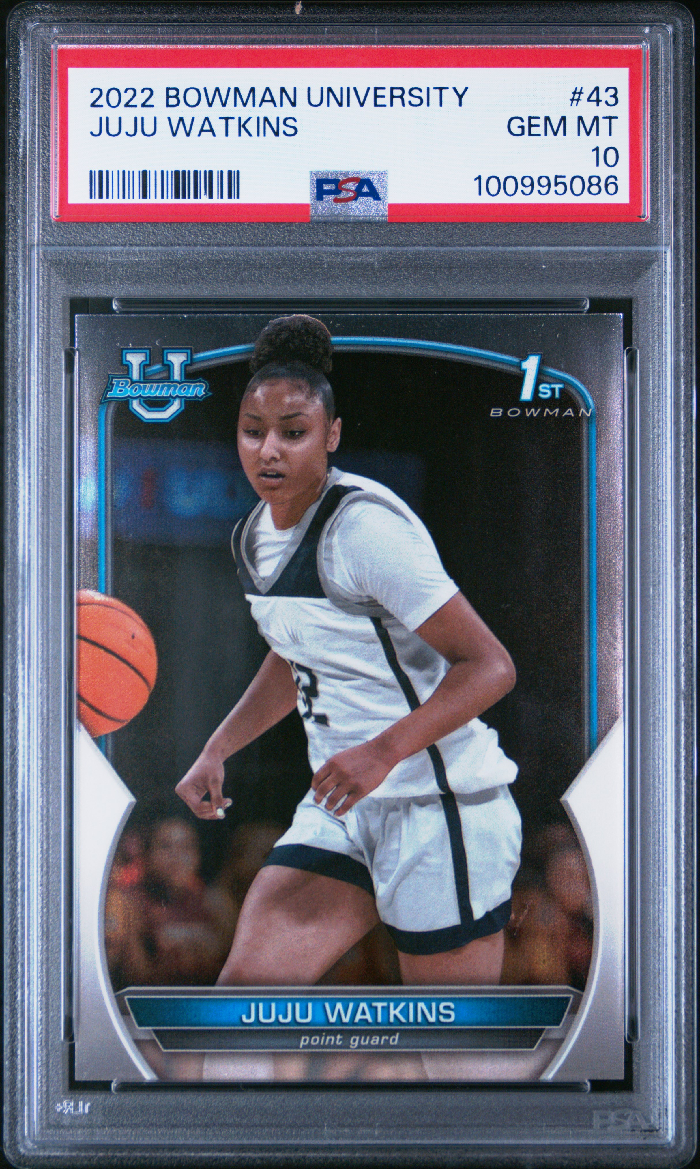 2022 Bowman Chrome University Juju Watkins #43 Gem Mt 10 front