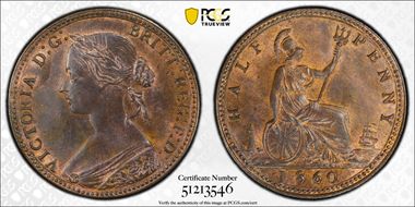 1860 1/2D S-3956 Beaded Border MS63BN