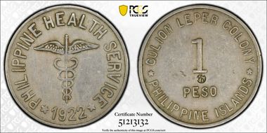1922 Peso KM-17 with PhM C/M Curved Wings VF35