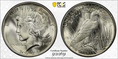 1922 $1 MS66+
