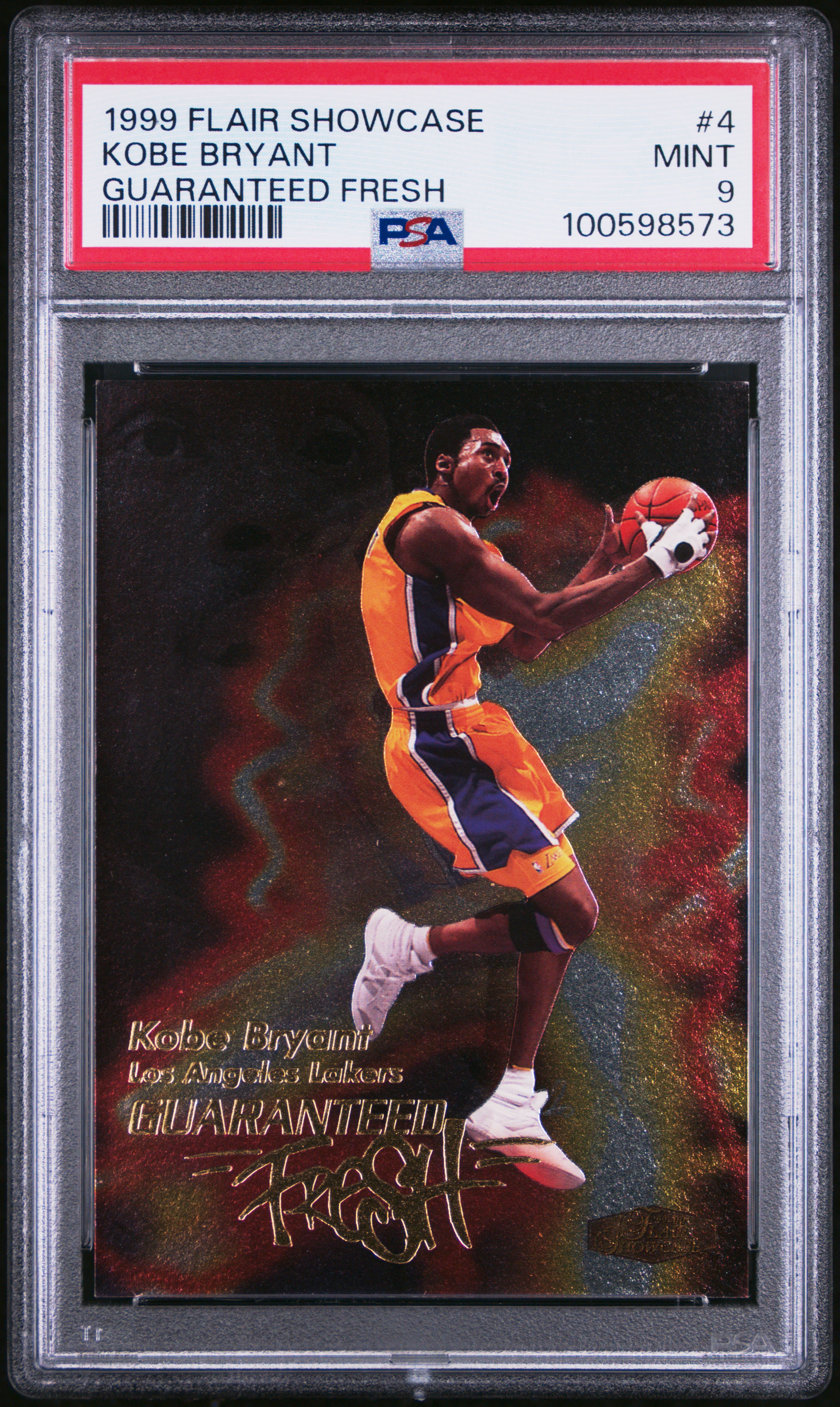 1999 Flair Showcase Guaranteed Fresh Kobe Bryant #4 (Guaranteed Fresh) Mint 9 front