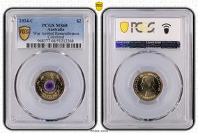 2024-C $2 War Animal Remembrance Colorized MS68